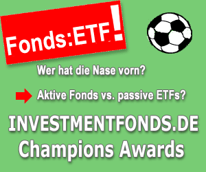 Investmentfonds.de Champions Awards - Vergleich Fonds vs. ETFs | TOP Mischfonds Welt | Performance Sieger ber 3 Jahre 