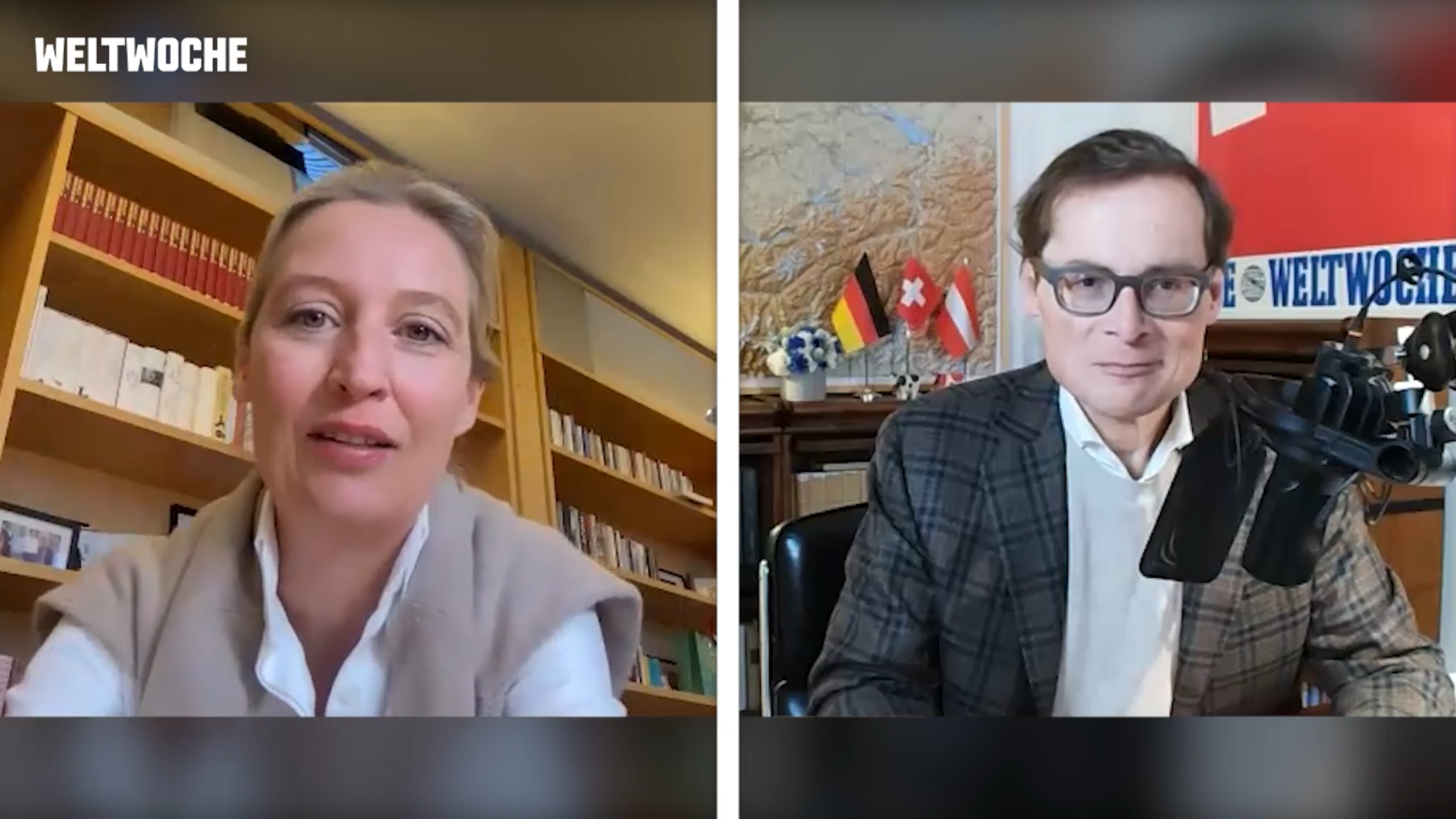 Schweizer Weltwoche Gespraech Weidel Koeppel Januar 2025